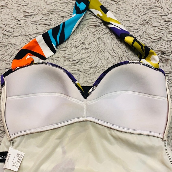 Miraclesuit Floral Halter Tankini Swimsuit Swim Top 6 - Picture 4 of 6